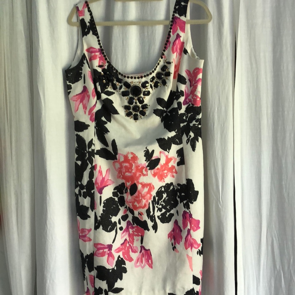 Lilly Pulitzer Pink and Black Beaded Dress